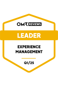 OMR Reviews Badge “Leader” in Experience Management for Q1/25 - Award for leading providers of customer experience solutions.