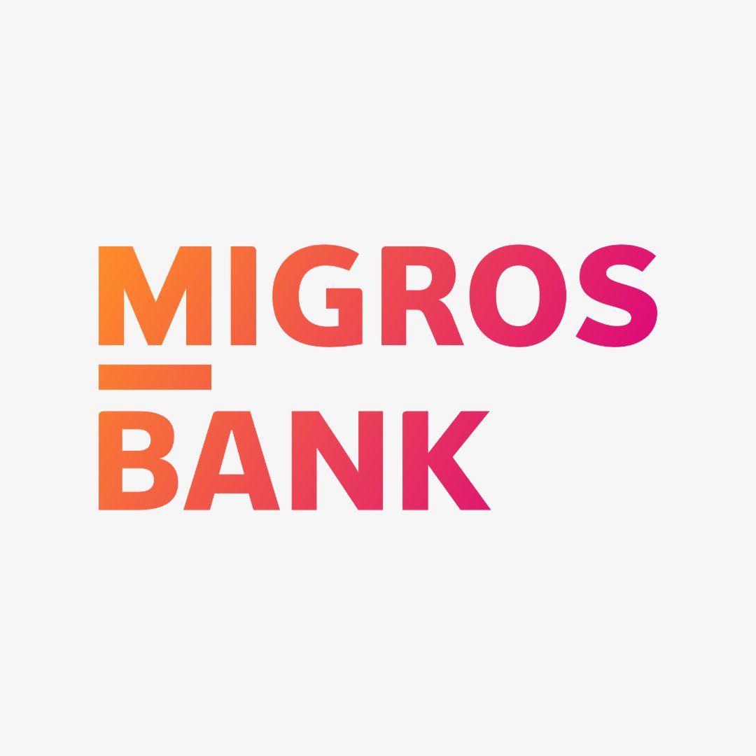 Logo de la Banque Migros sur fond gris clair